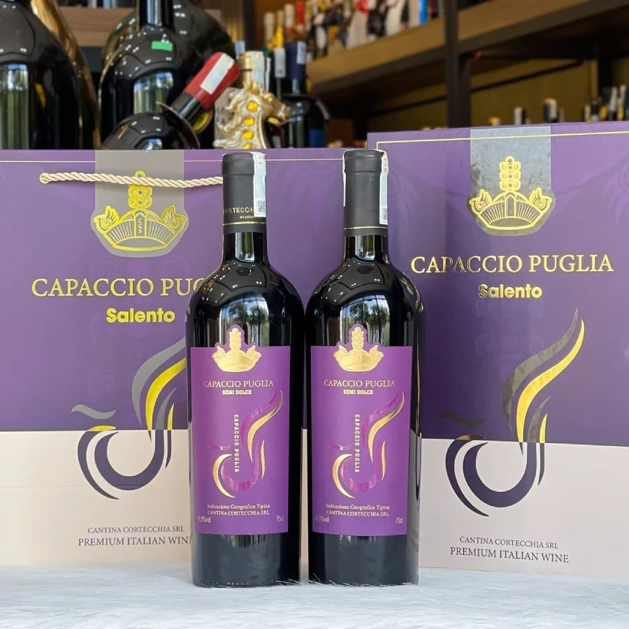 Rượu vang ngọt Capaccio Puglia Semi Dolce